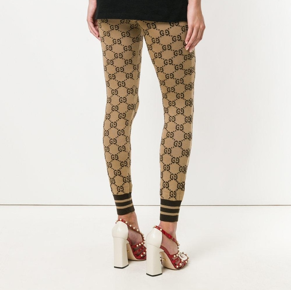 SOLD !!! 🔥GUCCI GG knitted wool leggings Supreme - Picture 2 of 8
